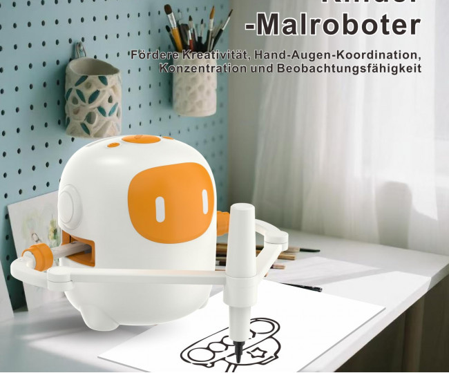 Інтерактивний Робот для малювання для дітей зі 150 картками для взаємодії та 17 кольоровими ручками